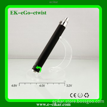 The most popular ego ctwist variable voltage twist battery  ecigarette